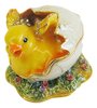 Hatching Chicken Chick Jewelled Trinket Box figurine