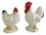 Light Sussex Chicken Porcelain Salt & Pepper Shakers