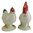 Light Sussex Chicken Porcelain Salt & Pepper Shakers