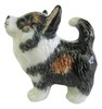 Miniature Porcelain Corgi Dog Figurine Cute Tri Colour