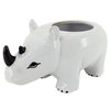 Rhinoceros Pot Planter Ceramic Rhino Approx 11cm H x 20cm L