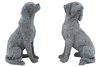 Hungarian Vizsla Dog Figurines Grey Stone Look Approx 14cm H