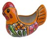 Chicken Mexican Ceramic Planter Hen Orange/Red Flower