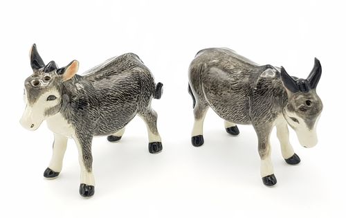 Donkey Salt & Pepper Shakers - Ceramic - Grey