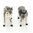 Donkey Salt & Pepper Shakers - Ceramic - Grey