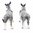 Donkey Salt & Pepper Shakers - Ceramic - Grey