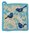 Blue Wren Bird Cotton Pot Mitt & Oven Glove