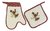 Embroidery Design Chicken  Rooster Hen Pot Mitt & Oven Glove Set/2