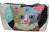 Abstract Cat design Cosmetic Purse Linen Lined interior