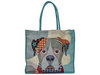 Abstract dog Design Tote bag Linen Approx 39x34cm