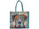 Abstract dog Design Tote bag Linen Approx 39x34cm