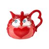 Owl Teapot Striking Red Owl Blue Sky Ceramics