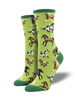 Horse Socks - Green Womens SockSmith Cotton Crew
