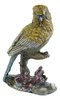 Miniature metal Gold Green, Grey Parrot Figurine