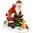 Christmas Santa Feeding Animals Trinket Box Figurine