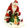 Christmas Santa Feeding Animals Trinket Box Figurine