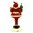 Christmas Tall Santa Jewelled Enamelled Trinket Box Figurine