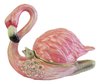 Flamingo Resting -  Jewelled Trinket Box Or Figurine