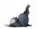 Quirky Yoga Cat Figurine Lying on Tummy - Blue Grey Colour