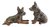 Australian Cattle Dog Salt & Pepper Shakers - Brown Tan