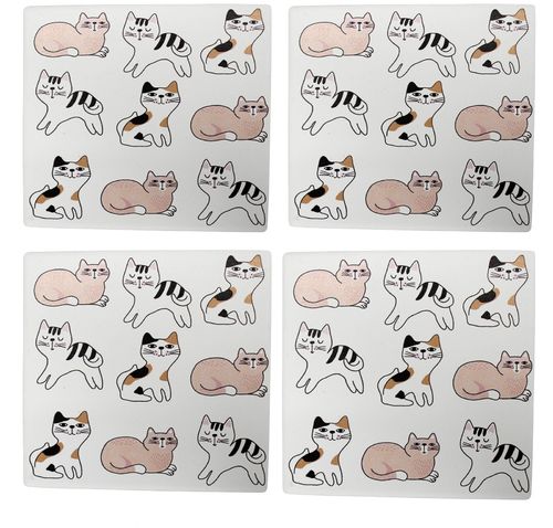 Cat Coaster Set of 4 Sassy Cats Ceramic Coasters