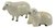 Porcelain Miniature Set 2 Sheep Figurine