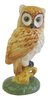 Owl Ceramic Sitting Figurine  Hand Painted approx 12cm High