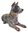 Australian Cattle Dog Lying Ceramic Figurine - Blue/Grey