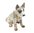 Australian Cattle Dog Sitting Ceramic Figurine - Blue/Grey