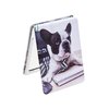 Dog Mirror Compact French Bulldog Image both sides Magnified