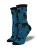Black Cat Bamboo Socks SockSmith Womens Turquoise/blue base
