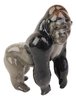 Hand Painted Miniature Gorilla Figurine (Silver Back)