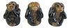 Miniature Chimpanzee figurines Speak, See, Hear No Evil Set/3