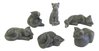 Quintessence Miniature Collectable Cats -Set 6 Grey