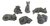 Quintessence Miniature Collectable Cats -Set 6 Grey