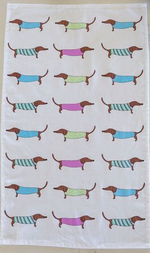Dachshund Dog Cotton TeaTowel