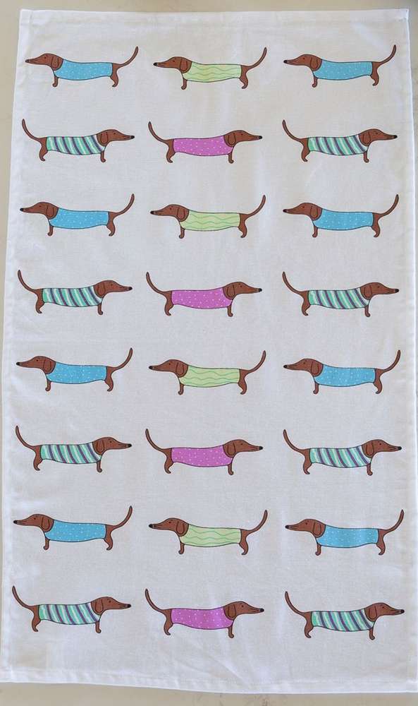 Dachshund Dog Cotton TeaTowel