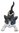 Cat Stretching Jewelled & Enamelled Trinket Box Black & White