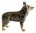 Australian cattle dog set/2 Miniature PORCELAIN Figurines