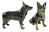 Australian cattle dog set/2 Miniature PORCELAIN Figurines