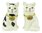 Cat Salt & Pepper Shakers Ceramic Black & White