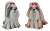 Shih Tzu Dog Salt & Pepper Shakers  - Ceramic