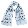 Dog Scarf - Great Dane on Pale Blue scarf Approx 180x70cm