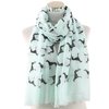 Dog Scarf - Greyhound on Pale Green scarf Approx 180x70cm