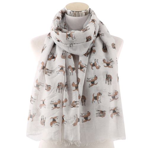 Dog Scarf - Beagle GREY scarf Approx 180x70cm