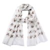 Dog Scarf - Beagle WHITE scarf Approx 180x70cm