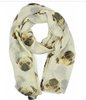 Dog Scarf - Pug on Beige scarf Approx 180x70cm