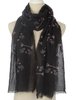 Cat Scarf - Cat face on Black App 180cm x 70cm