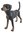 Miniature Ceramic Doberman Dog Figurine - Standing with tail