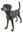 Miniature Ceramic Doberman Dog Figurine - Standing with tail